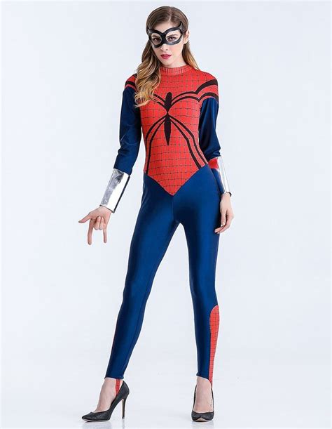 spider woman catsuit halloween adult female costume spider woman