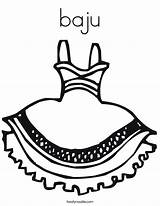 Coloring Baju Dress Party Built California Usa sketch template