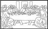 Supper Coloring Lent Vinci Davinci Ultima Abendmahl Catholic Ceia Bestcoloringpagesforkids Ausmalbild Blood Letzte Thursday Vitrais Quadro Webstockreview sketch template