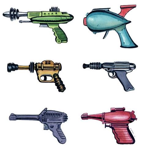 Classic Toy Raygun Poster Classic Retro Sci Fi Style Pinterest