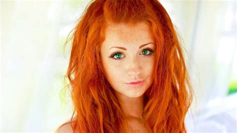 Free Download Hd Wallpaper Women Model Redhead Long Hair Freckles