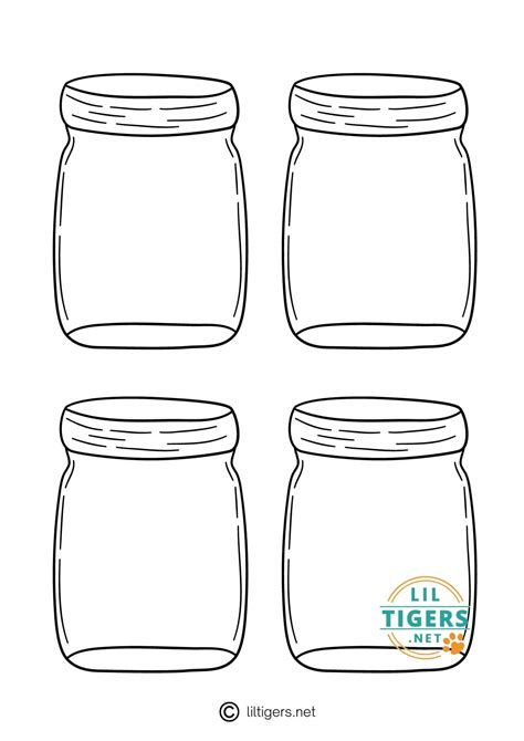 printable mason jar templates lil tigers lil tigers