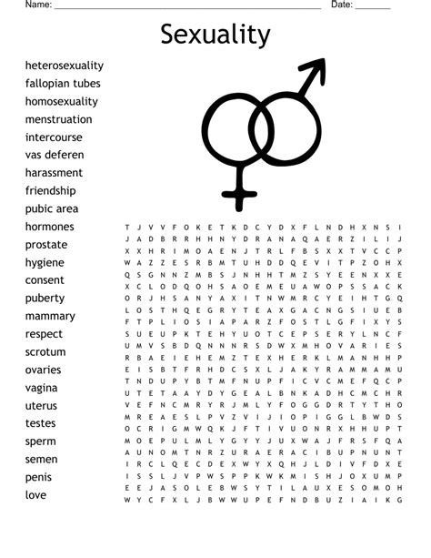 Sex And Sexual Health Word Search Wordmint