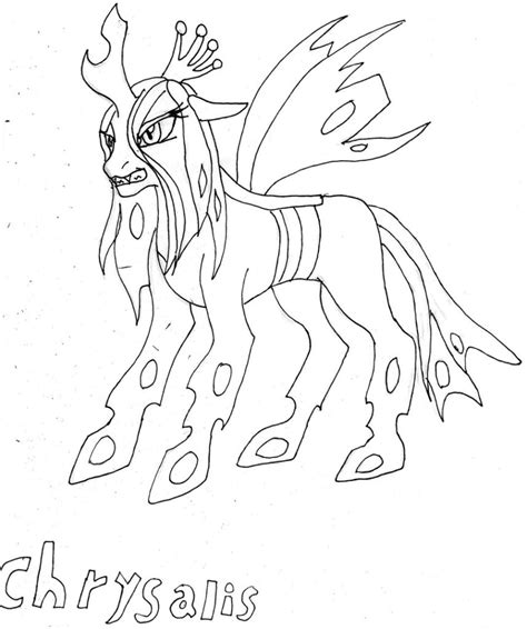 queen chrysalis coloring   designlooter