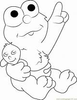 Elmo Coloring Baby Pages Getcolorings Color Getdrawings sketch template