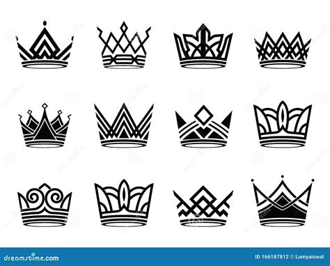 crown silhouette symbols vector illustration cartoondealercom