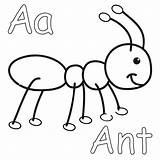 Ant Coloring Pages Ants Printable Kids Easy Color Insect Clipart Drawing Template Toddlers Print Book Clipartmag sketch template