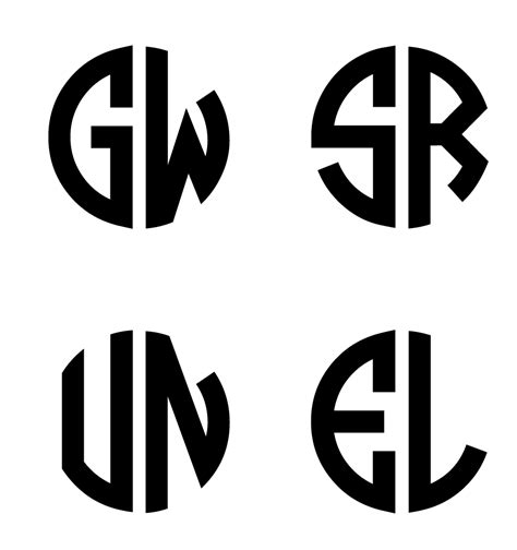 circle monogram stencil  letters stencil planet