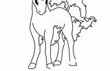 Ponyta Pokemon Coloring Pages Getcolorings sketch template