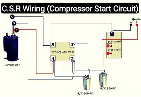 air conditioner csr wiring diagram compressor start full wiring full refrigeration