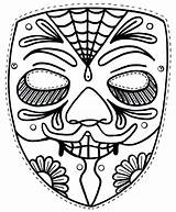 Mask Halloween Coloring Pages Printable Getcolorings Masks Astonishing sketch template