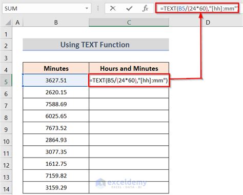 how to convert minutes to hours and minutes in excel