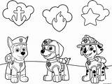 Paw Patrol Coloring Pages Pups Ryder Stars Fun sketch template