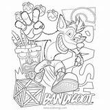 Bandicoot Aku sketch template