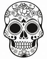 Coloring Pages Halloween Skull Sugar Printable Adults sketch template
