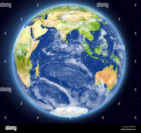 indian ocean  planet earth    space  illustration  detailed planet surface