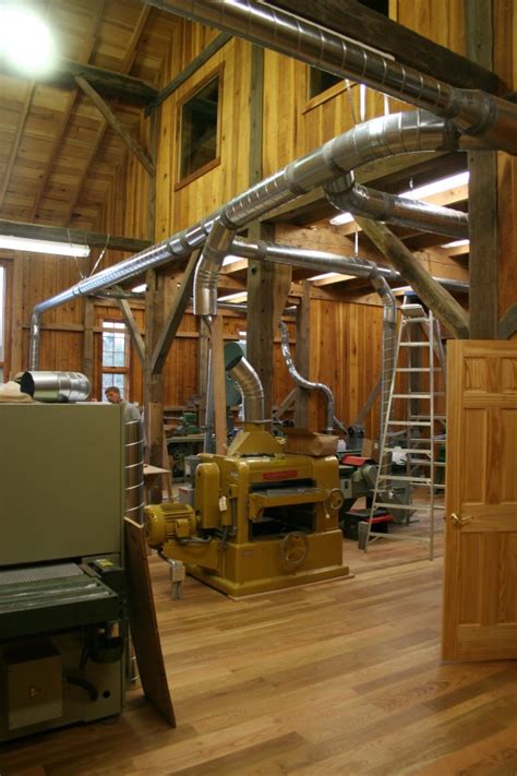 bank barn conversion  woodworking studio