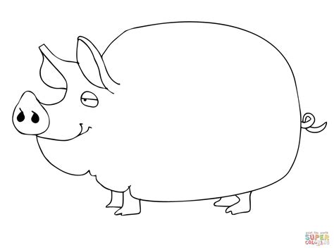 cute pig coloring page  printable coloring pages
