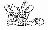 Loaves Fish Fishes Pani Pesci Moltiplicazione Feeds 5000 Brote Fische Pane Speisung Clip Fisch Thousand Malvorlagen Coloringhome Colorat Brot Vermehrung sketch template