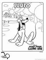 Mickey Mouse Coloring Clubhouse Pluto Pages Kids Colouring Fun Color Printable Club Birthday House Disney Kleurplaten Visit Print Bezoeken Ages sketch template