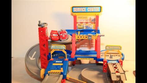 Hot Wheels Cars World Service Center 1996 Toy Play Set