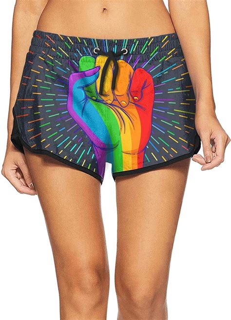dassdd women s beach pants striped rainbow gay pride flag lgbt pajama