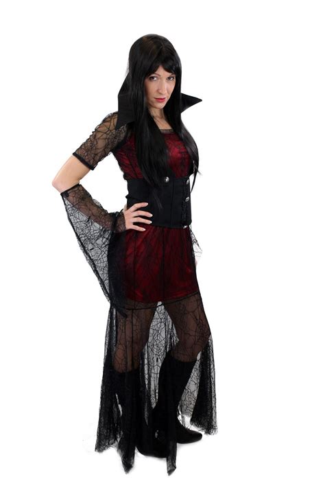 aufwändig and sexy kostüm kleid böse hexe vampirin gothic vamp witch