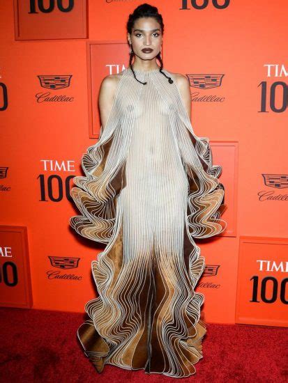 Indya Moore Nude Boobs In See Through Dress Scandal Planet