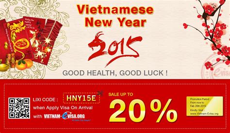 special promotion  vietnamese  year   vietnam visa  arrival  code hnye