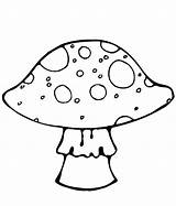 Mushroom Coloring Printable Pages Kids sketch template