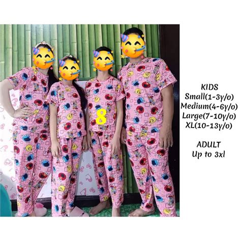 terno pajama family set character prints shopee philippines