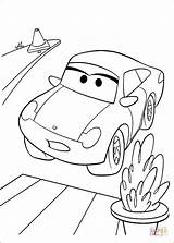 Sally Carrera Cars Pages Coloring Disney Color sketch template
