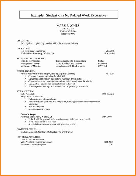 resume templates job experience resume templates   student