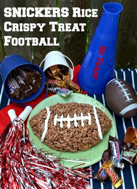 snickers rice crispy treat football recipe for game day