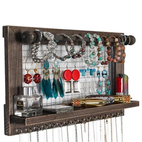 Jewelry Manager Wall Mounted Jewelry Stand With Detachable Bracelet