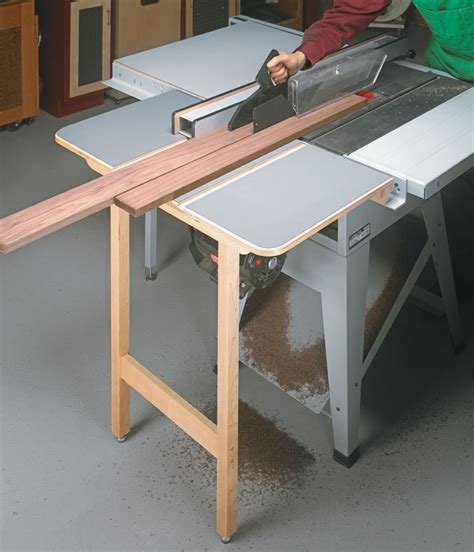 outfeed table woodworking project woodsmith plans