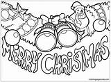 Christmas Merry Coloring Pages Text Decoration Say Getcolorings sketch template