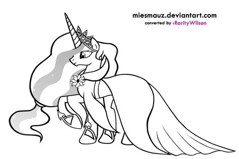 pony princess celestia coloring pages team colors