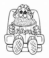Popcorn Coloring Pages Printable Kernel Boy Drawing Box Clipart Print Big Kids Family Color Snacks Template Getcolorings Getdrawings Library Movie sketch template