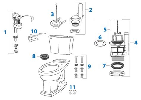 toto clayton toilet replacement parts