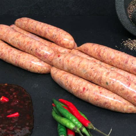 pork and sweet chilli sausages de giorgio butchers