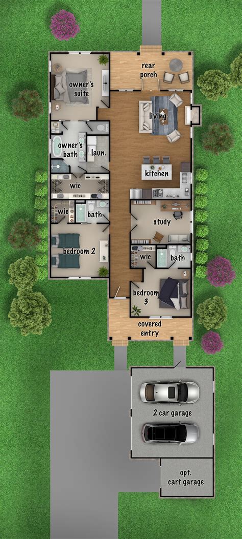 floor plan  digital color furnished artistic visions