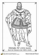 Coloring Coloriage Pages France Henri Sheets Roi Louis Hugolescargot Iv King Colouring sketch template