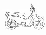 Honda Coloring Pages Motorcycle Scooter Kids Colouring Barbie sketch template