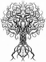 Yggdrasil Celtic Norse Wiccan sketch template