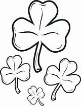 Coloring Shamrocks St Shamrock Pages Printable Patrick Patricks Color Clip Drawing Kids Line Four Printables Clover Irish Template Trinity Getdrawings sketch template