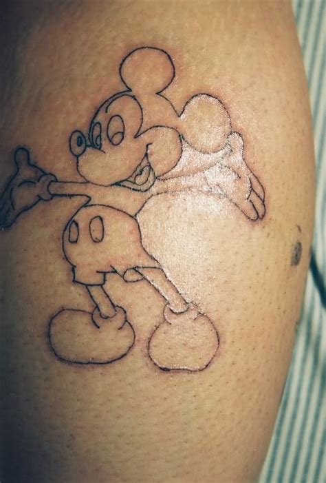 28 Outline Mickey Mouse Tattoos