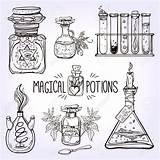Drawing Bottle Potion Tattoo Illustration Drawings Choose Board sketch template