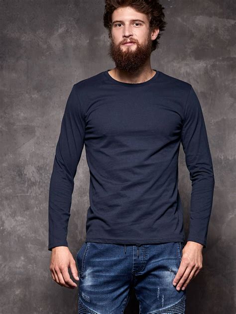 men s knitted long sleeve t shirt