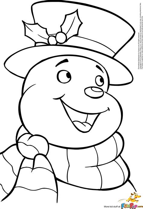 large snowman page outline coloring pages